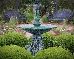 Water Fountain Photo, Flower Garden Wall Art, Water Feature ...