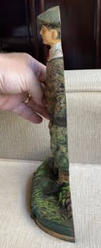 Vintage 14” High Cast Iron Hand Painted Man Golfer Statue ...