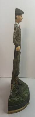 VINTAGE 14" TALL CAST IRON GOLFER GOLFING BOOKEND DOORSTOP ...