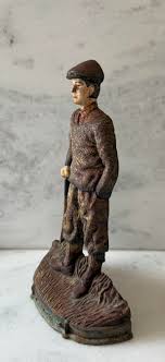 Vintage Cast Iron Golfer Doorstop | Chairish