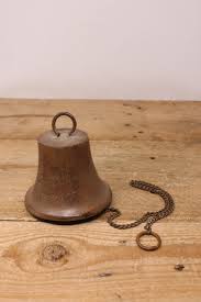 Vintage Cast Iron Bell - Brown - Etsy