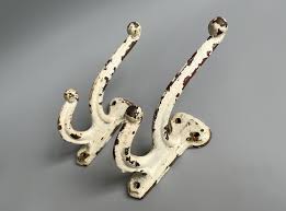 Vintage Coat Hooks Set of 2 Antique Cast Iron Hooks Hangers ...