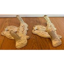 Mid 20th Century Iron Bird Wall Hooks, Set of 2 | Chairish