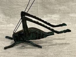 Vintage Cast Metal Insect/Grasshopper/Cricket Figurine ...