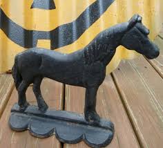 Vintage Horse Cast Iron Door Stopper 11x9x2 1/4" | eBay