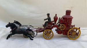 Early 20th Century Cast Iron Horse Drawn Fire Wagon - Etsy