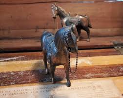 Horse Figurine Cast Metal Bronze Brass Vintage - Etsy