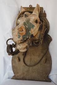 Early 20th Century Mounted Wood Horse Head | Chairish