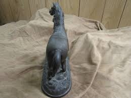 1 EACH ANTIQUE BRONZE HORSE SCULPTURE ON BRONZE BASE CIRCA ...