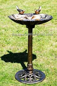 Pedestal Bird Bath Antique Bronze
