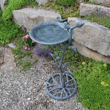 Cast Aluminum 33-in Metal Bird Bath with Branch and Two ...