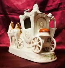 German Porcelain Figurine Two-Horse Drawn Carriage Scene ...