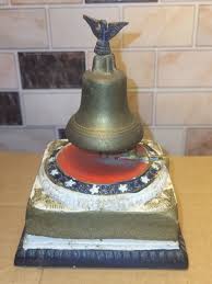 Mechanical Bank Cast Iron Liberty Bell Hand Painted ...