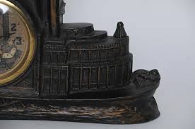 Lot - UNITED ELECTRIC CLOCK CO. MANTEL CLOCK, RIVER BOAT, PICTORIAL DIAL