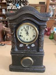 Cast Iron Mantel Clock | eBay