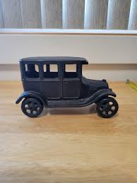 Vintage Black Cast Iron Car Heavy Metsl Toy - Etsy