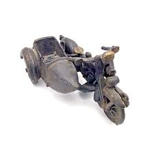 Cast Iron Motorcycle and Side Car 9" Vintage Rare Man Toy Or Display Decor | eBay