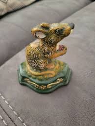 CAST IRON MOUSE DOORSTOP by UPPERDECK - Painted ...