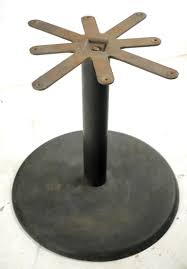 Round Empire State Building Marble Table Top Cast Iron Base ...