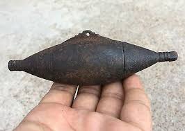 Vintage Early Scarce Indo Persian Torpedo Shape Iron Black ...