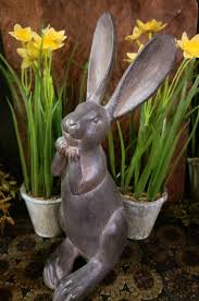 N1804B "Paws Up" Blackened Resin Rabbit – Old Farmhouse ...