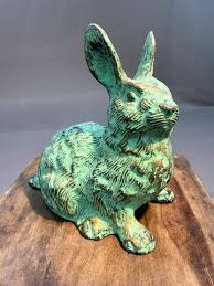 Bronze Hand Craved Rabbit, Wildlife Animal, Rare Statue ...