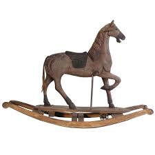 1800s Carved Wooden Rocking Horse at 1stDibs | skeleton ...