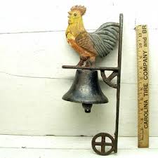 Vintage Iron Porch Bell - Chicken Bell - Rooster Bell - Farm Bell - Chippy Rusty - Cast Iron Bell - Barn Decor - Rustic Bell - Etsy