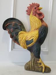 Original 17 Inches Rooster - Hand Made Ceramic Wall Decor - Etsy