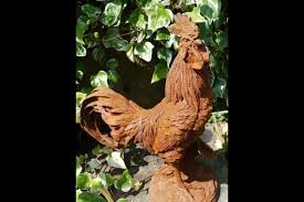 FORÉT Reclaimed Rusty Cockerel Statue Cast Iron Metal Farming Rooster Rustic Hand Forged Outdoor Bird Garden Chicken Sculpture Ornament - Etsy