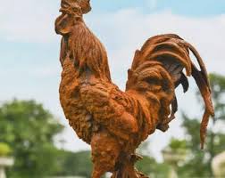 Rooster Statue Made From Recycled Metal, Handmade in Zimbabwe, Rooster Sculpture, Garden Decoration, Unique Gift - Etsy India