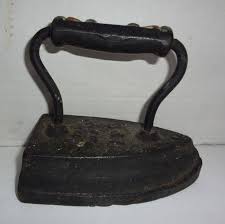 Antique B & L No. 8 Sad Iron St. Charles Illinois, 6 1/4"L x 3 5/8"W x 5"H Stamped D and L St. Charles IL No. 8 Sad Irons, Also Called Flat