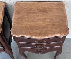 Antique Louis XV French Darkness Oak Nightstands, Set of 2 ...