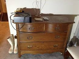 Vintage Tigerwood Wooden Dresser