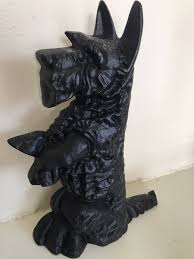 Antique Vintage Black Cast Iron DOORSTOP SCOTTY Scottish ...