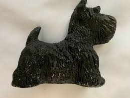 Black 4.5" Scotty Dog Figurine | eBay