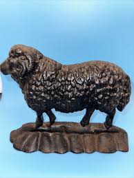 VINTAGE CAST IRON RAM OR SHEEP DOORSTOP | eBay