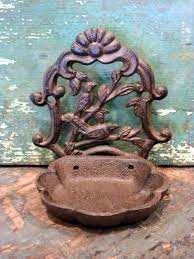 Cast Iron Victorian Seed Feeder Bird Bath Garden Outdoor ...