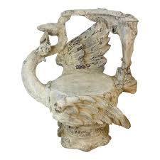 Vintage Coastal Outdoor Swan Chair | Chairish