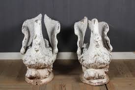 Sold at Auction: PAIR COMPOSITE SWAN FORM PLANTERS