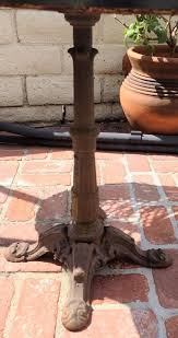 Vintage Cast Iron Outdoor Bistro Table – Marble Tabletop ...