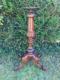 Antique Carved Turned Walnut Church French Gothic Candle ...