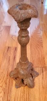 Old Cast Iron Candle Holder Large Rusted Single Candle ...
