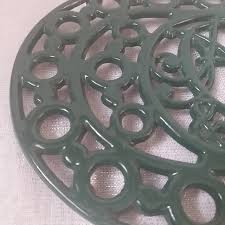 Vintage Morso Cast Iron Green Enameled Patterned Oval Trivet Pan Teapot Plant Stand Rustic Retro Country Cottage Farmhouse Kitchen Decor - Etsy