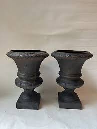 Neoclassical Style Cast Iron Planter Urns 8” tall | eBay
