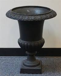 Lot - Cast Iron Garden Campagna Form Urn, Height: 24-1/2 in