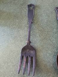 Vintage Cast Iron Decorative Fork and Spoon Wall Hangers ...