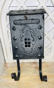 Vintage Cast Iron Black Mailbox With Lock, Vintage Wall Mount Mailbox, Vintage Mailbox, Antique Mailbox - Etsy