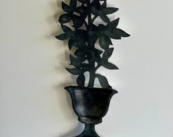 Vintage Homco Plastic Floral Lemon Tree Topriary Wall ...