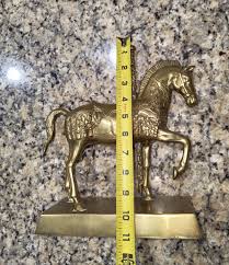 Vintage Large Solid Brass Carousel Horse On Pedestal 11 ...